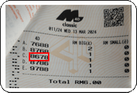 Winning Ticket Magnum 4D Second Prize - 13 March 2024